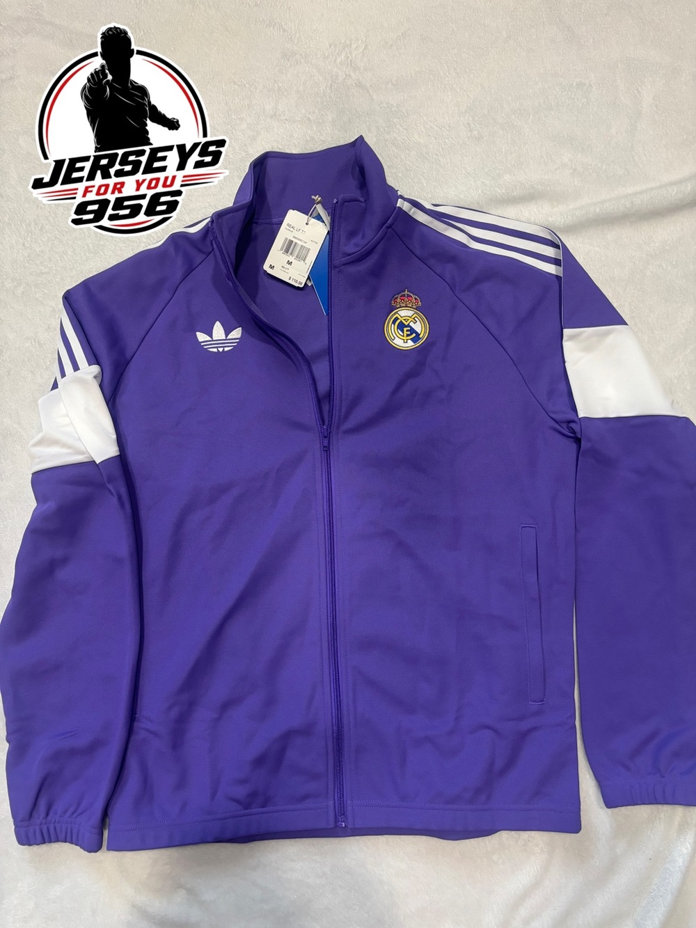 Adidas Real Madrid Purple Track Jacket